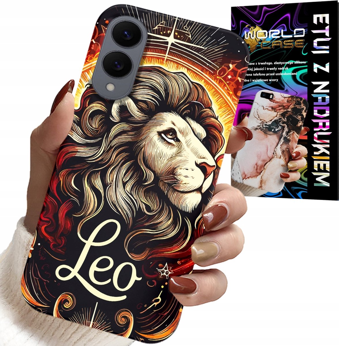 HOESJE VOOR SAMSUNG GALAXY S25 EDGE - LEEUW, STERRENBEELD + GLAS