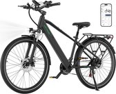 Elektrische Fiets Hitway BK7S Pro - 27.5 Inch City Commuter EBike met Afneembare 36V 12.8Ah Lithium Batterij - Mountain E-Bike met 250W Motor - 21 Versnellingen - IP54 Waterdicht
