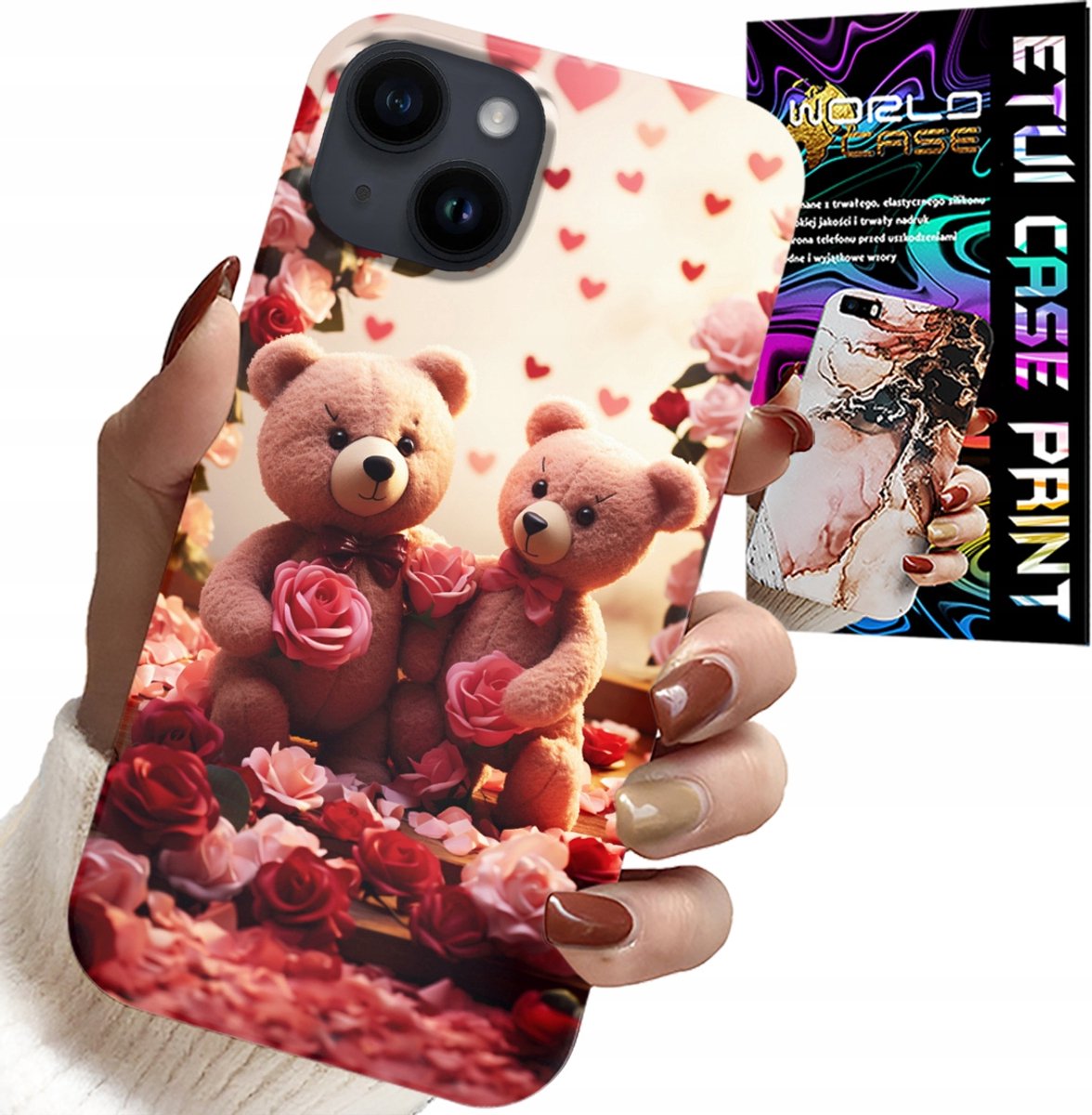 HOESJE VOOR IPHONE 15 PLUS - TEDDYBEREN, LOVE YOU, HARTJES, VEEL VERSCHILLENDE ONTWERPEN