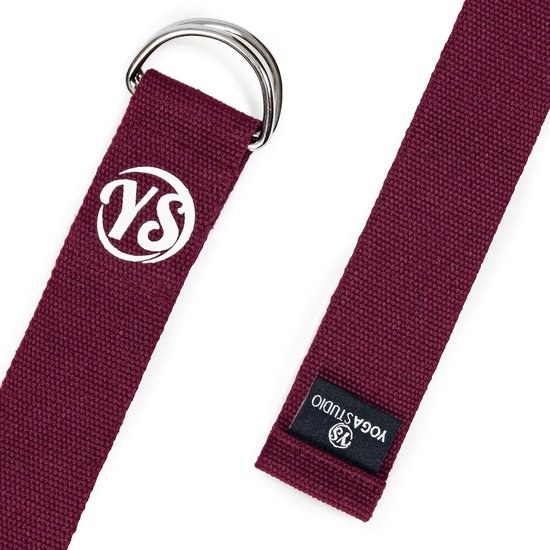 Yogariem Lang - Fitness Band - Flexibiliteit Verbeteren - Verstelbare D-ring Sluiting - 25 Meter - Framboos — afbeelding 2