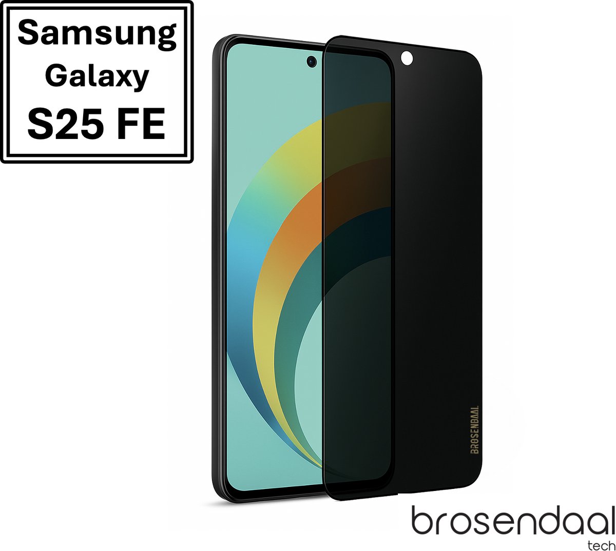 Brosendaal Privacy Screenprotector geschikt voor Samsung Galaxy S25 FE – Mat Privacy PET-Glass – Anti Reflectie – Kras- en Valbestendig