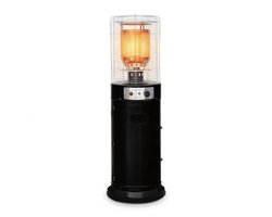 HEAT Salong Gasheater - Luxe Lounge Terrasverwarmer - Gas - 30 mbar - 11.000 W - Zwart - Heater voor Tuin & Terras - 46x46x135 cm