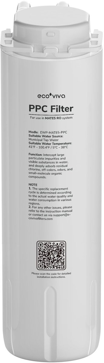 Ecoviva MATE5 PPC Vervangfilter – Voor MATE5 Tafelmodel UV Omgekeerde Osmose Systeem – Drinkwater Waterfilter