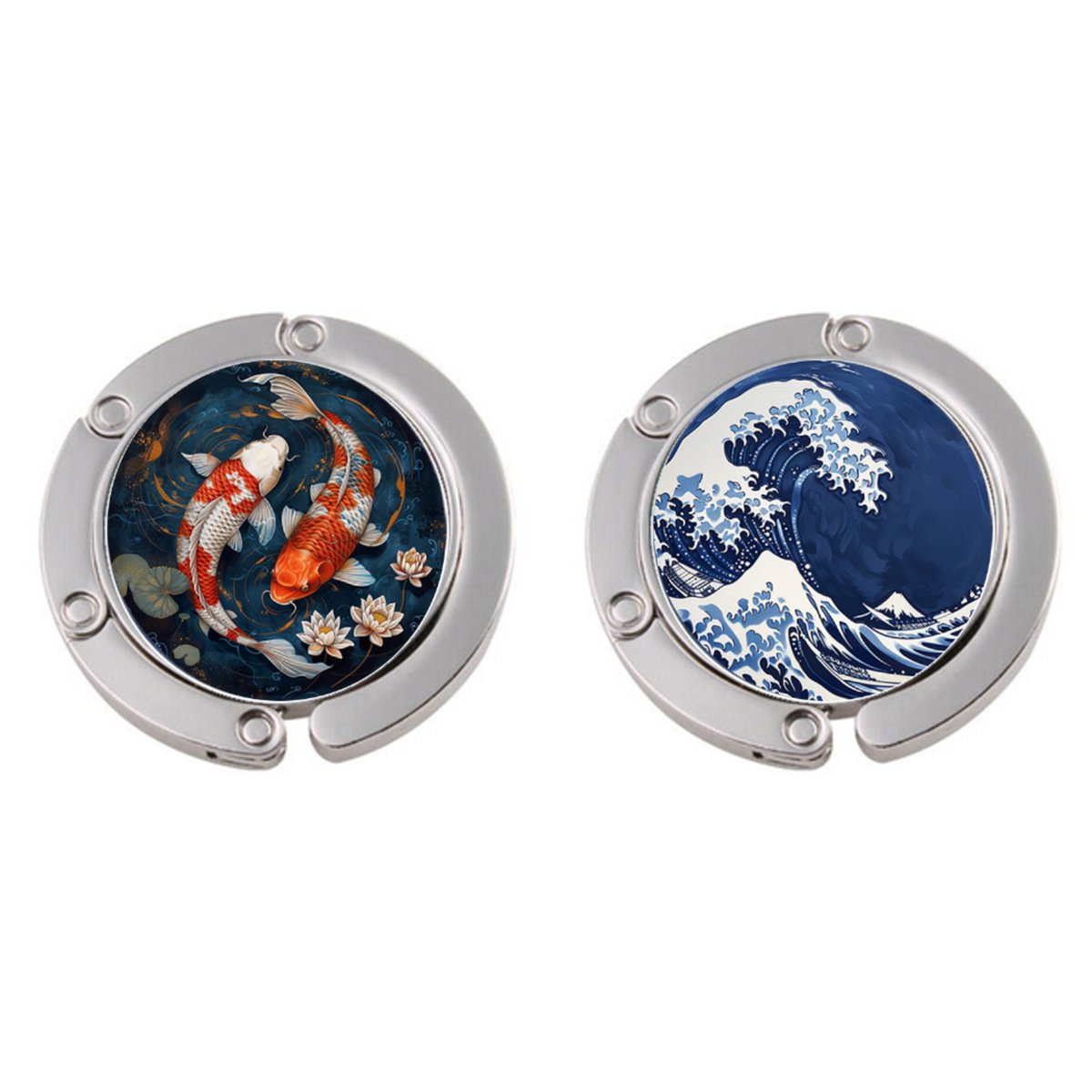 Mitear.nl - Set van 2 Tashangers – Koi & Japanse Golf – Opvouwbare Tashaak – Cadeauset