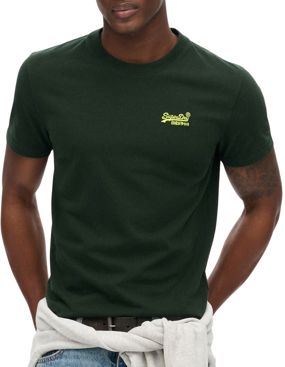 Superdry Vintage Logo Shirt Heren Donkergroen