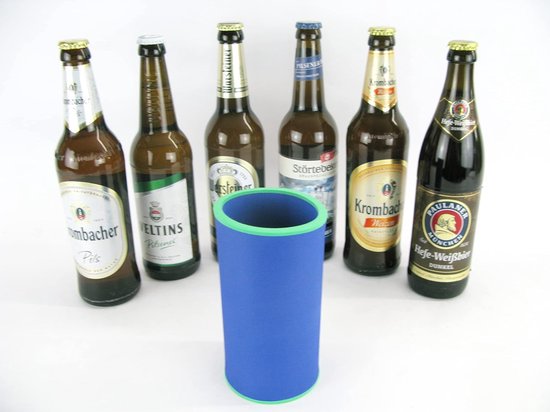 Fleskoelers Neopreen - Drankhoesjes - Drank Koel Houden - 5-6 mm Dik Materiaal - 0.5L Flessen - Blauw — afbeelding 4