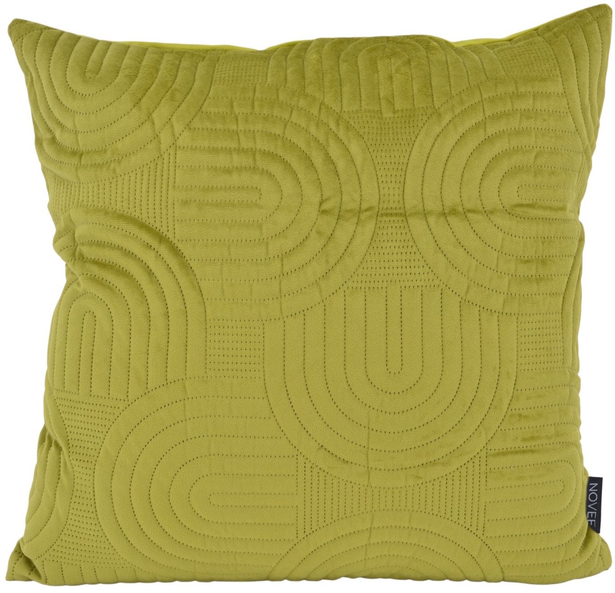 NOVÉE Sierkussen Abstract Velvet Pistache | 45 x 45 cm | Velvet/Polyester groen