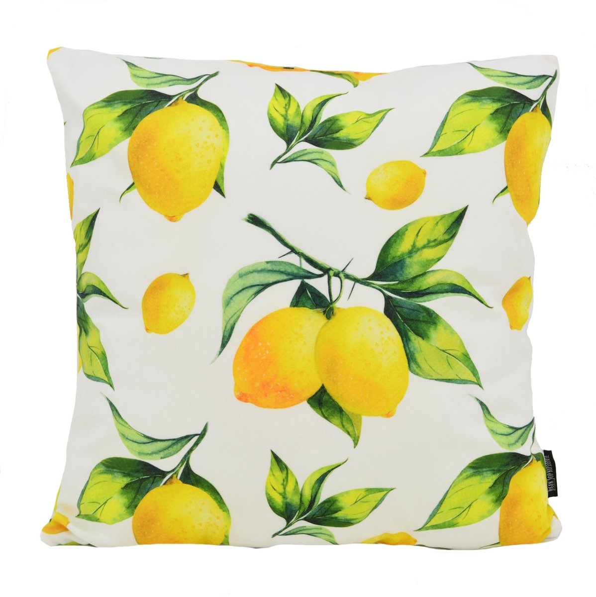 Gek op Kussens! Sierkussen Citroenen Wit/Geel | 45 x 45 cm | Katoen/Polyester