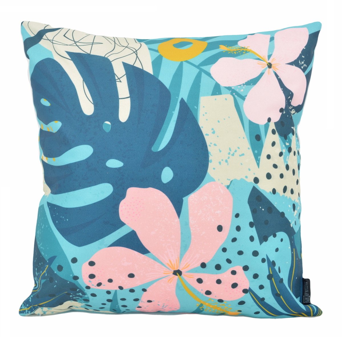 Gek op Kussens! Abstract Summer #2 - Outdoor Kussenhoes | 45x45 cm | Katoen Blauw
