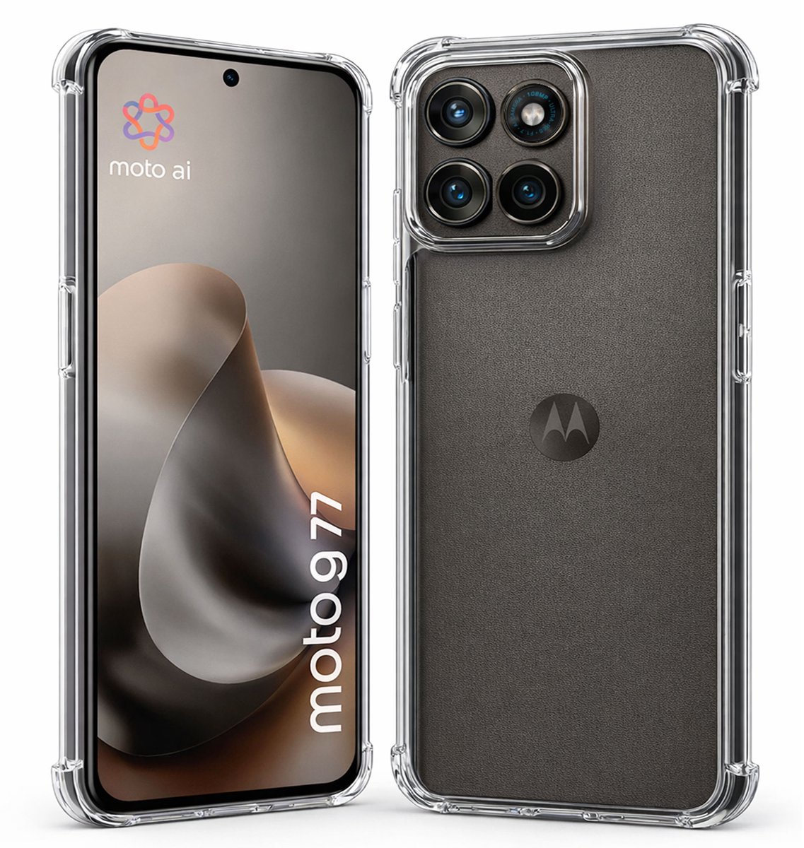 Proteq Hoesje geschikt voor Motorola Moto G67 – Extreme Shockproof Case – Transparant