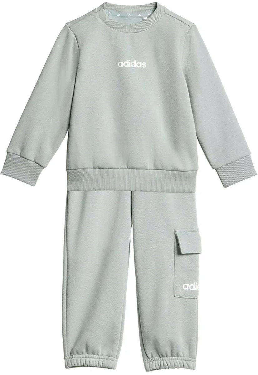 Adidas Essentials Joggers Fleece Set 6-9 Months Kinderen Wit