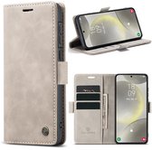 Solidenz Étui - Compatible avec Samsung Galaxy A57 - 3 cartes - Beige