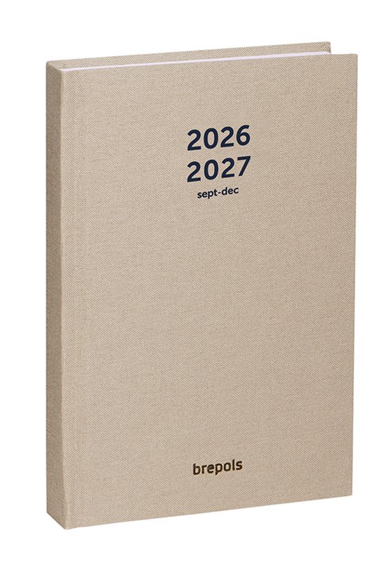 Beige Brepols agenda 2026-2027, sept-dec.