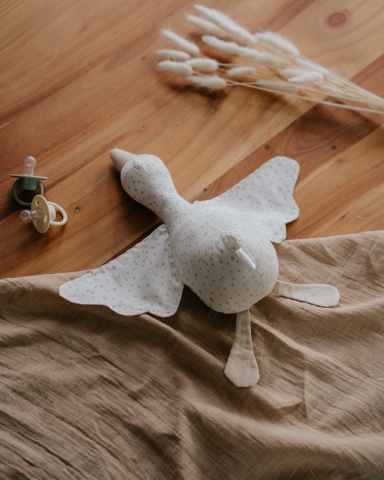 Little Livo Handgemaakte Knuffelgans - 28x36 cm - Confetti patroon - 100% Katoen met Zachte Fleece Vulling van Merkloos — afbeelding 3