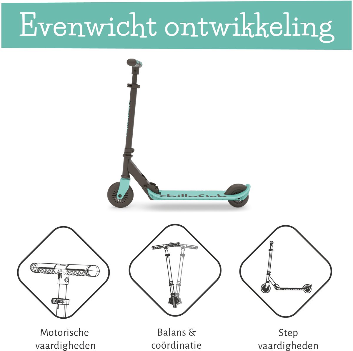 Chillafish Kinderstep jongen en meisje vanaf 5 jaar met voetrem - Blauw Groen - Step met verstelbaar stuur - Opvouwbaar en lichtgewicht met ABEC-5 wielen - Model Flexxi — afbeelding 8