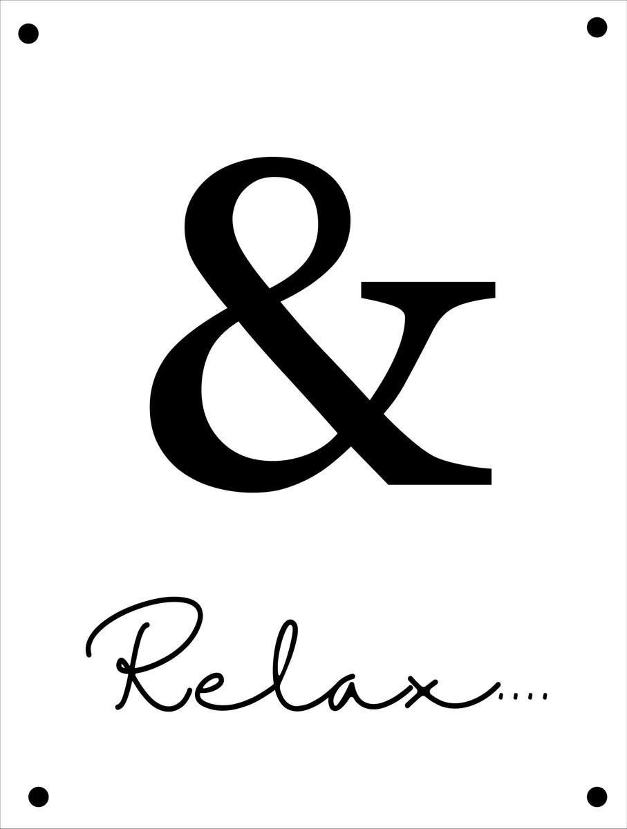 Tuinposter & relax.....(wit)