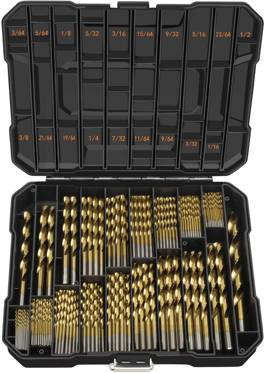 Oneay 230-delige set – Spiraalboorset, metalen boor met gatenopener, geschikt voor elektrische boormachines