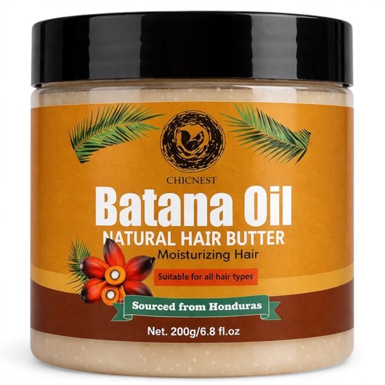 Batana Oil 200 ml - Batana Olie - Voor Diepe hydratatie van Haar en Huid - Versterkt Haargroei - 100% Puur en Natuurlijk - Dermatologisch Getest