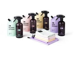 ZO 4-in-1 startpakket - Keuken, sanitair, alles- en glasreiniger - Voor een duurzaam schoon huis - Vegan en 100% natuurlijk