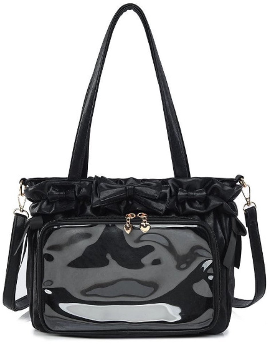 Schoudertas - Lolita-stijl Ita-tas - Met kijkvenster - Met ruches - Handtas/Schoudertas - Dames schoudertas/crossbodytas van PU-leer
