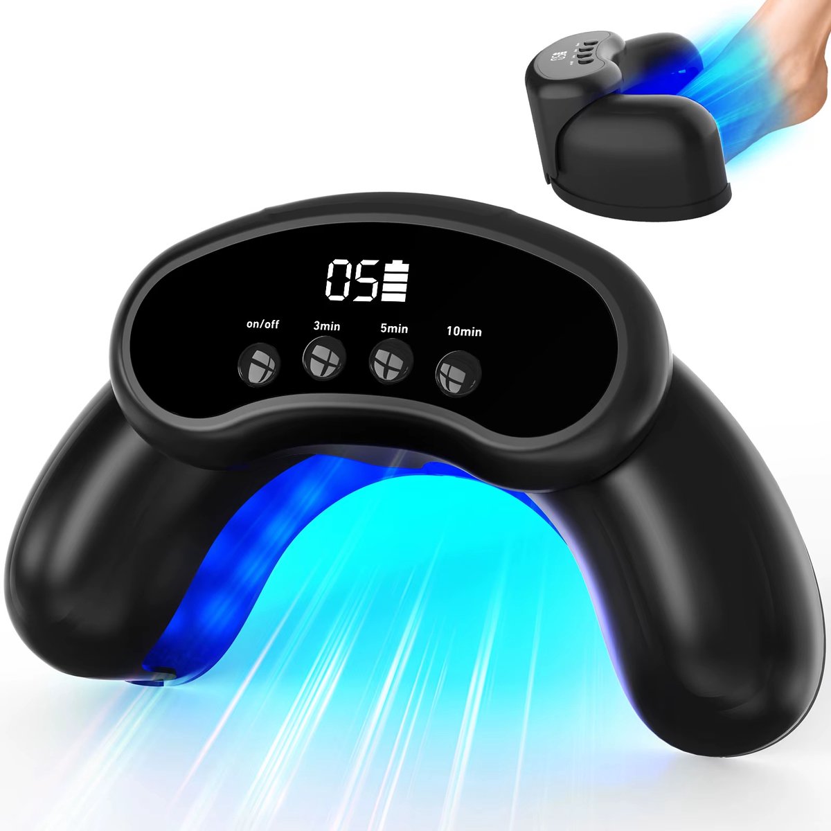 45W Laser Nagelschimmel Behandeling – 22x470nm + 8x905nm Infrarood Licht voor Nagels & Voeten - Nagel Schimmel Verwijderen Thuis