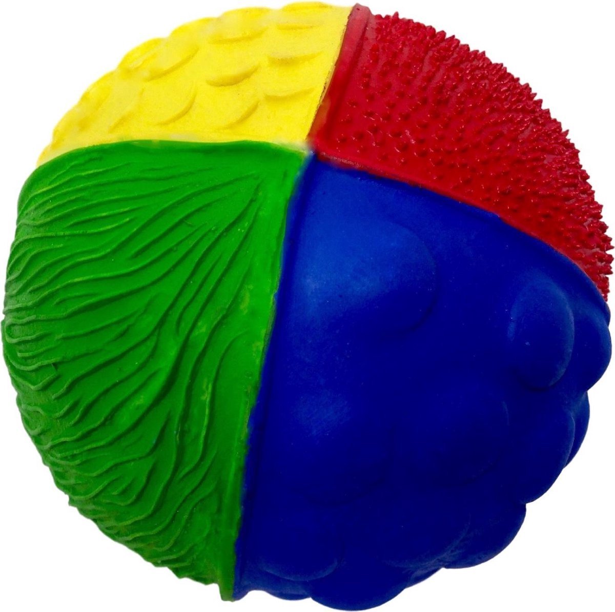 Lanco Toys sensorische rubberen babybal (bijtspeelgoed / rammelaar) set van 2