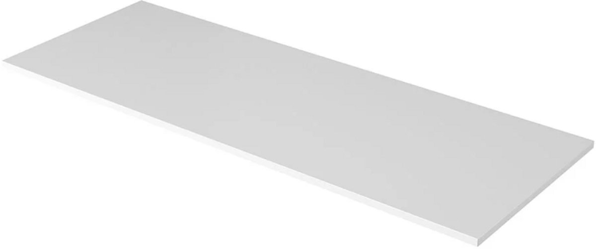 Nicole badkamerwerkblad 120 cm – Duurzaam MDF, mat wit | Kleur: Mat wit | Maat: 120x45,5x1,8 cm