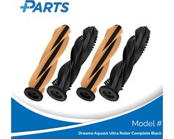 Dreame Aqua10 Ultra Roller Complete Black Borstels (4 Stuks, Plus.Parts® alternatief voor RMB13)
