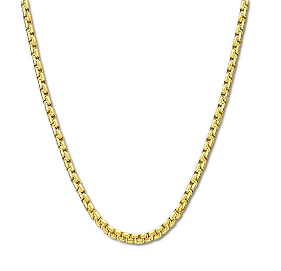 Set van 3 heren dames roestvrijstalen kettingen met doosketting zilver breedte 3 mm lengte 60/70/80 cm gepersonaliseerde multifunctionele punk hiphop Cubaanse ketting voor cadeaudecoratie Halloweenfee