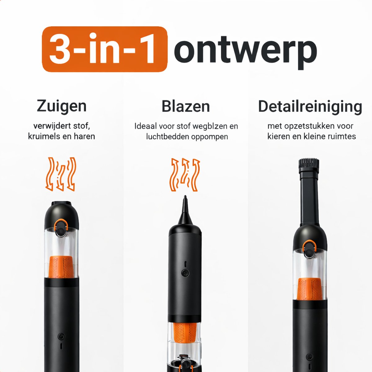Mondura Mondura PowerClean Handstofzuiger 3-in-1 - afbeelding 3