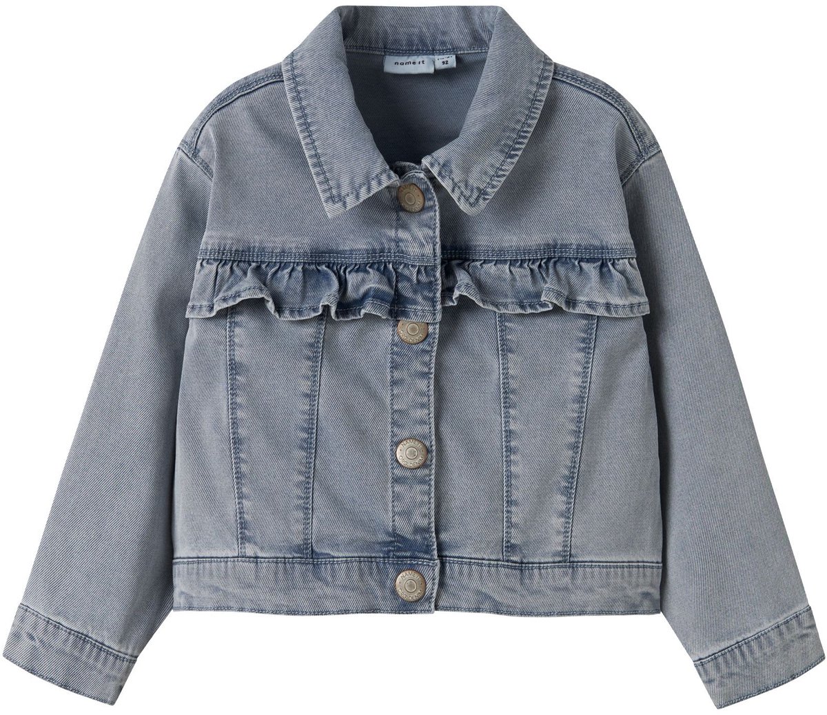 Name It Nmfjulia Dnm Frill Jacket 6006-Yb F Meisjes Denim Jas - Maat 110