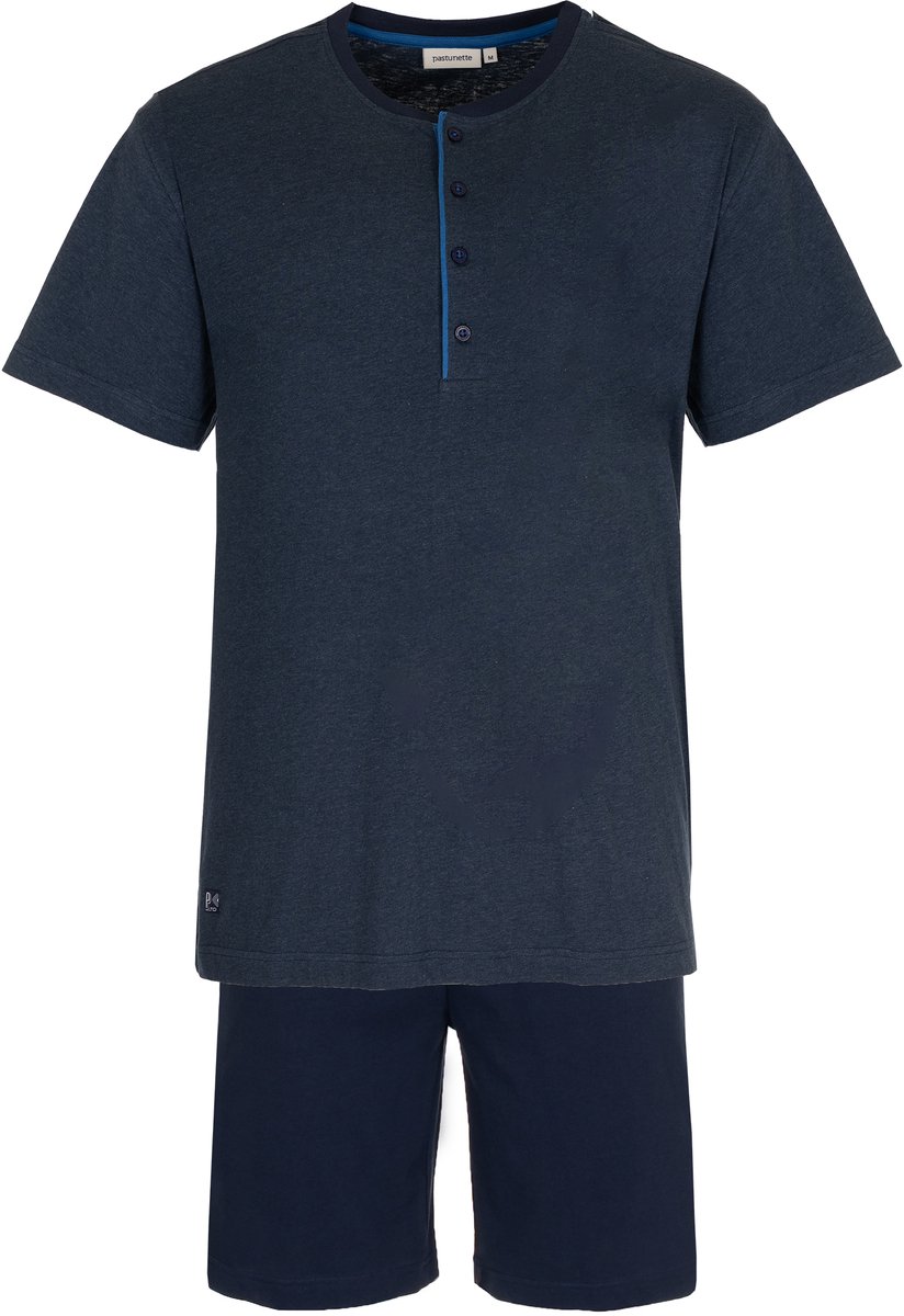Pastunette Shortama - Katoen - Donkerblauw - Knoopsluiting - Maat 3XL