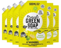 Marcel's Green Soap Afwasmiddel Lemon & Bergamot Navulling 500 ml