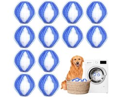 Pluisballen - Wasmachine Huisdierhaarverwijderaar - Herbruikbaar - Wasmachine Pluisballen - Wasmachine Haarverzamelaar - Pluisverwijderaar - Huisdierhaar Wasballen - Wasmachine Pluisballenverzamelaar voor Kleding en Beddengoed - Blauw - 15 stuks
