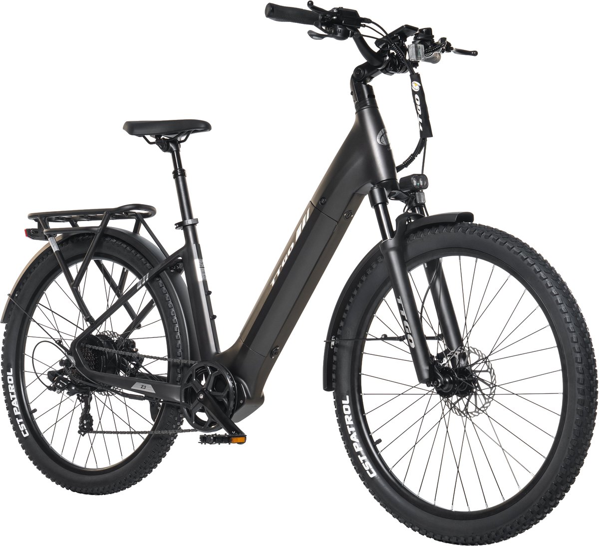 TTGO Z3 E-bike - 25 km/u - 27.5inch - 120km actieradius - 250W motor - 48V 15Ah accu - 70NM - grijs thumbnail 2