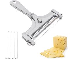 Kaasschaaf - Cheese cutter with adjustable wire - RVS - Vaatwasserbestendige kaasschaaf - Cadeautip - voor harde kaas - Keukengerei - Keuken accessoires