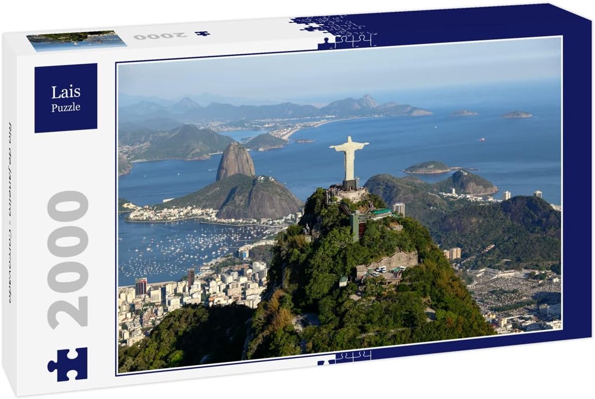 Legpuzzel 2000 stukjes - Stadsgezicht Puzzel - Ontspanning Thuis - Gedetailleerd Corcovado Beeld - 90x60cm