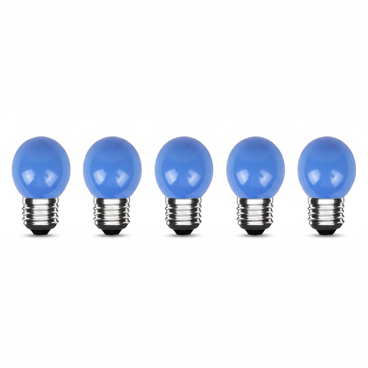 LED Kogellamp E27 Blauw - 300 lumen - 3W - IP20 - G45 - 230V - 5 stuks