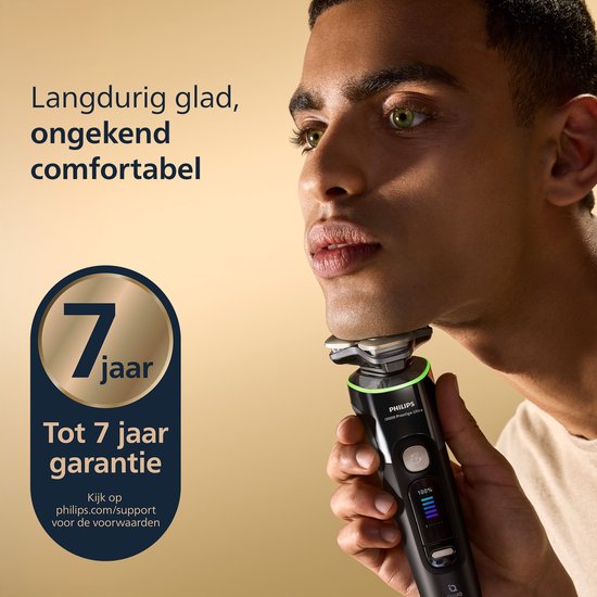 Philips Shaver i9000 Prestige Ultra Elektrisch Scheerapparaat Voor Mannen - Met Quick Clean Pod & Precisietrimmer - Zwart - XP9400/31