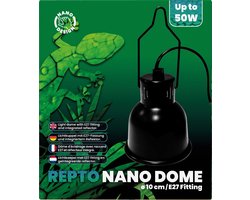 Repto Nano Dome E27 Zwart - Terrarium Warmtelamp Kap 10cm