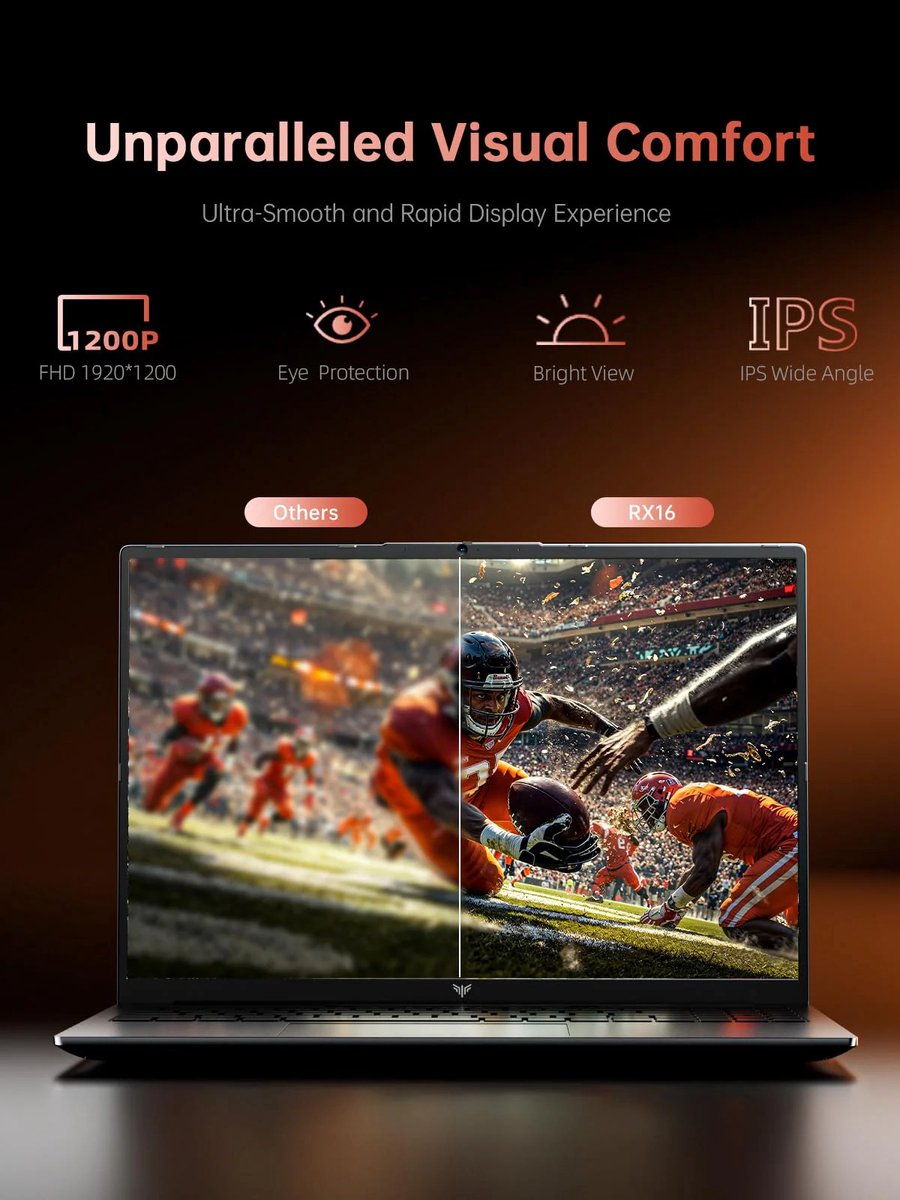 Acemagic - Gaming Laptop - 16 inch - AMD Ryzen 9 6900HX - Ryzen 680M - 512 GB SSD - 16 GB LPDDR5 RAM — afbeelding 3
