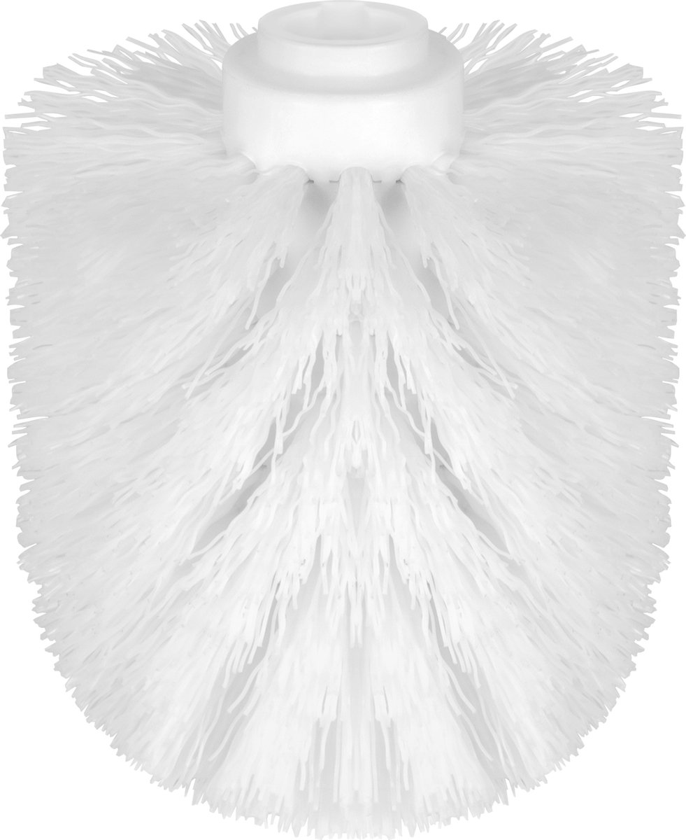 Teesa - Wc-borstelkop Wit - Vervangbaar - PP Materiaal - Diameter 8 cm