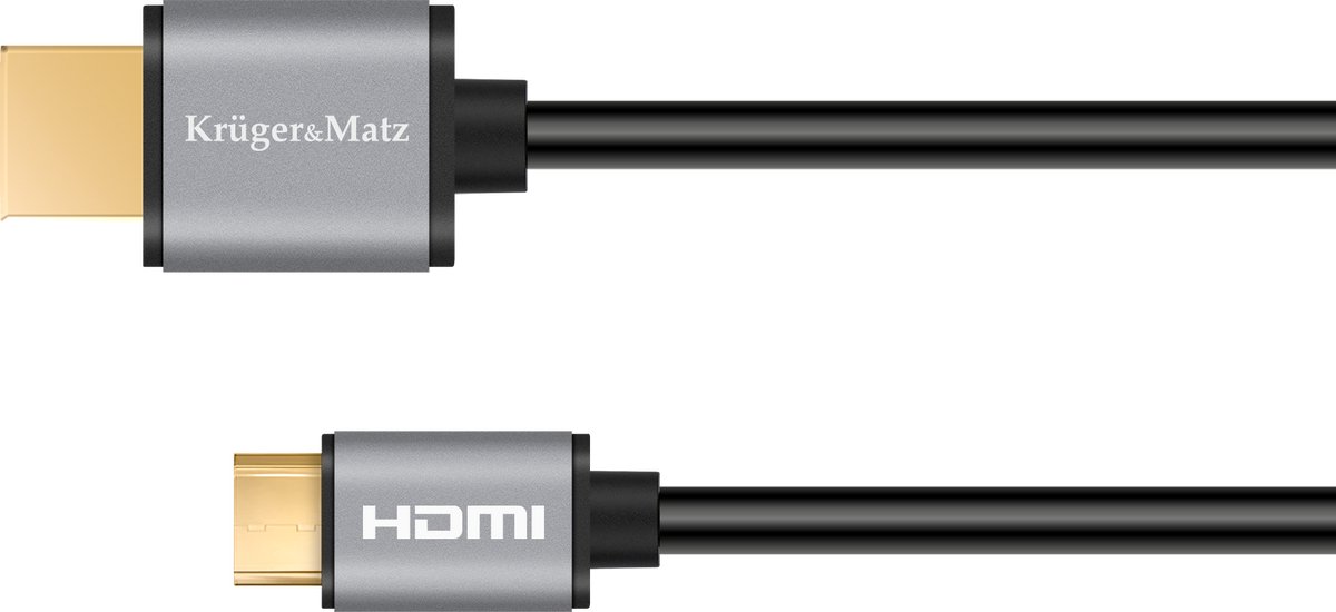 Krüger&Matz Basic - HDMI Kabel - 1.8m - Mini HDMI naar HDMI