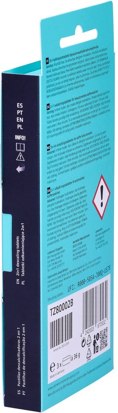 Ontkalkingstabletten voor volautomatische koffiemachines - EQ Series - 2in1 - 3 x 36gr
