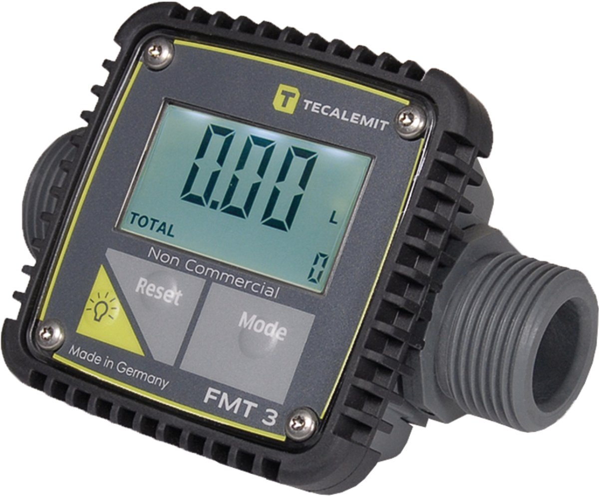 Tecalemit FMT 3 Serie - Turbine Meter - LED Display - Tweezijdig Gebruik