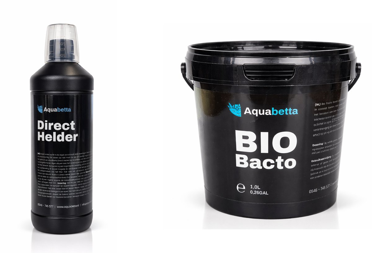 Aquabetta, Vijveronderhoud, Bio Bacto 1 liter, Direct Helder 1 liter,