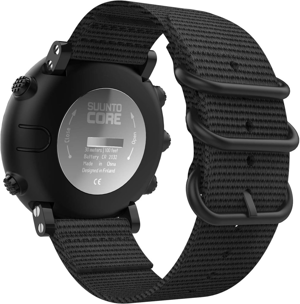 Compatibele Band voor Suunto Core - Fine Woven Nylon - Verstelbare Vervangband met Dubbele Buckle Ring voor Smartwatch