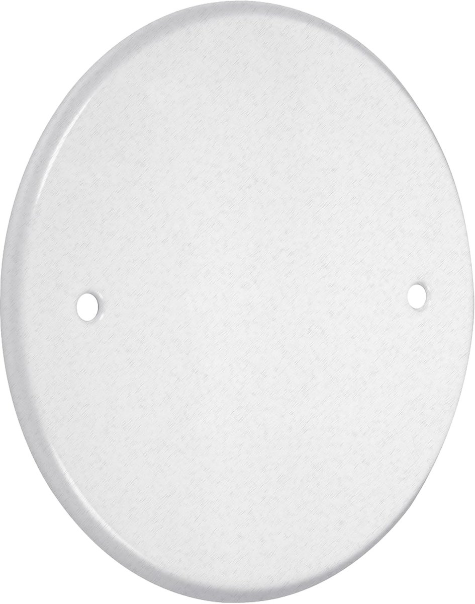 Ronde Lege Plaat - Wandmontage Deksel - Afwerking Elektra - Metalen Constructie - 5 Inch Diameter - Wit