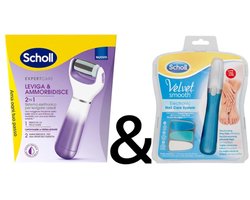 Scholl Elektrisch Velvet Smooth + Elektrisch Nagelvijl – Nagelbehandeling - Eeltverwijderaar - - Nagelverzorging – Huidverzorging – Nagelvijl – Voetverzorging – Eeltverwijderaar