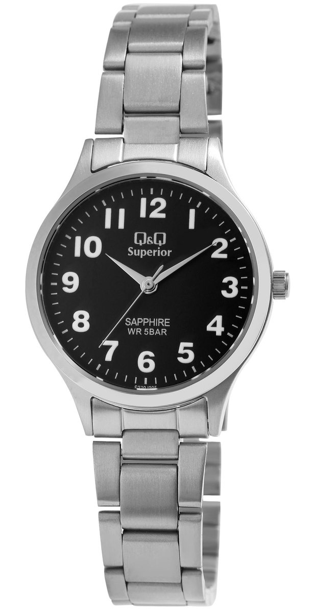 QQ dameshorloge roestvrij staal S279J205Y QQ Superior dameshorloge, roestvrij staal, saffierglas, 5